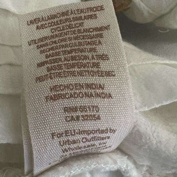 FREE PEOPLE ANTHROPOLOGIE BOHEMIA DEEP‎ V BLOUSE SIZE L - Picture 5 of 6